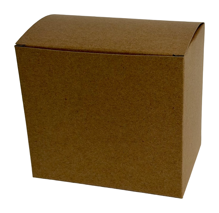 Plain kraft paperboard tuck carton