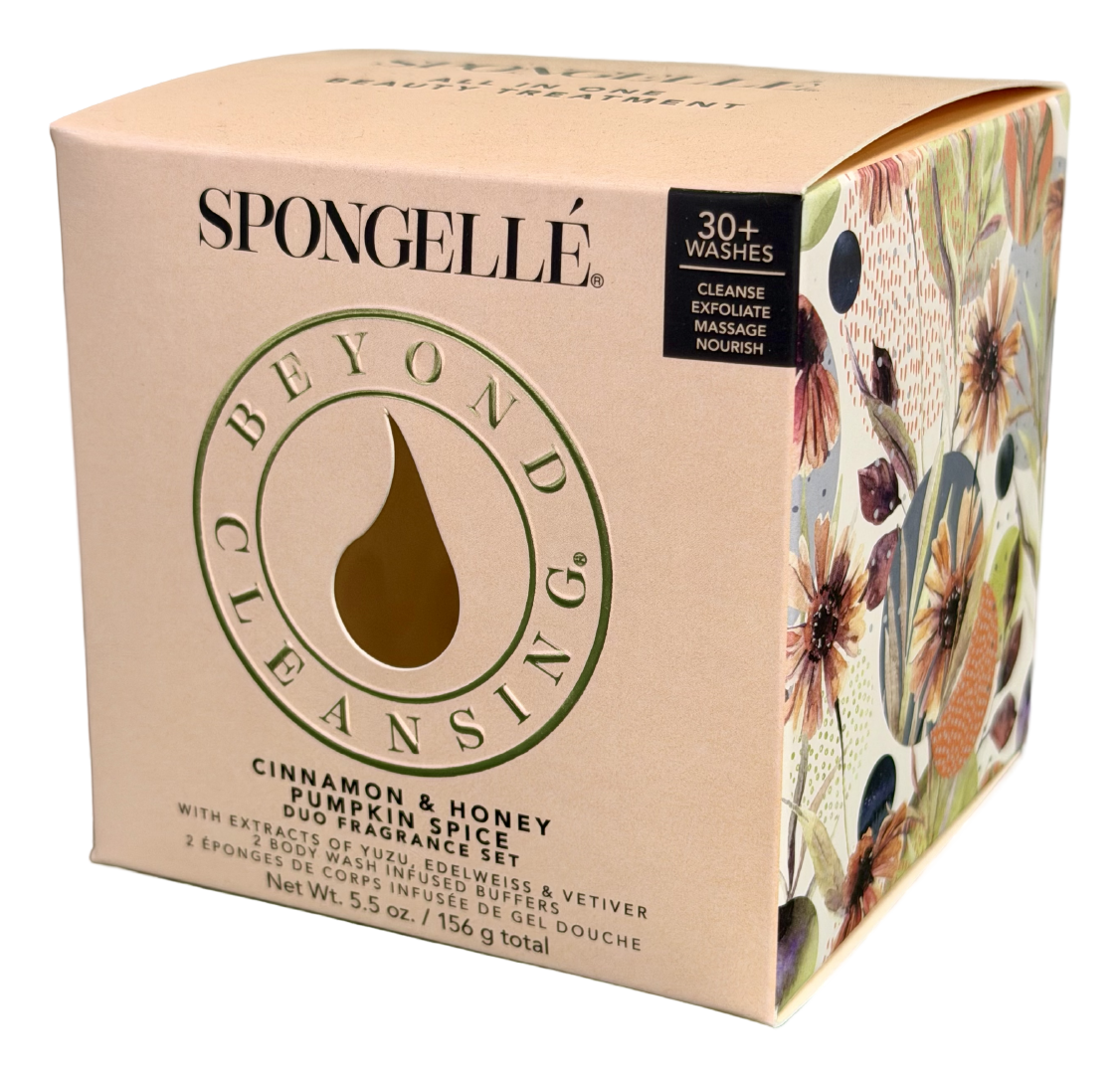 Folding carton with a die-cut teardrop window and floral side panels